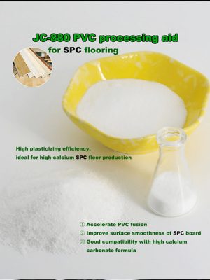 PVC processing aid for SPC flooring